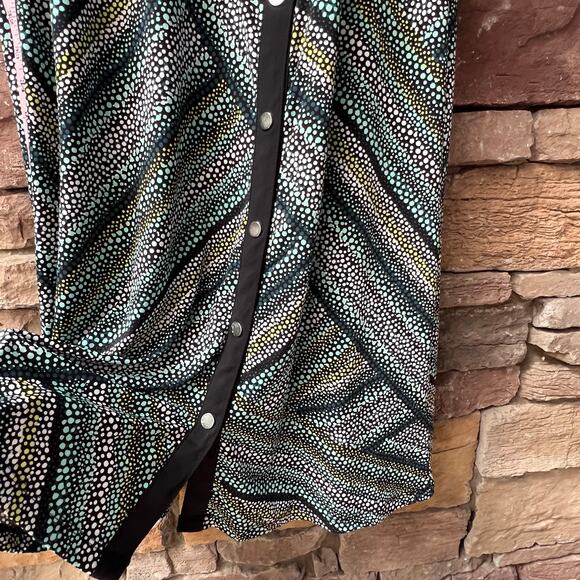 Susan Graver Petite XLP Liquid Knit Sleeveless Maxi Dress Snap Detail Multicolor - Picture 8 of 13